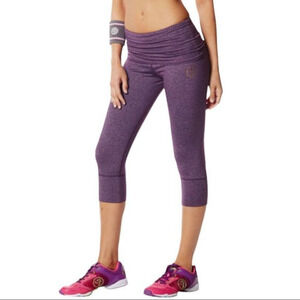 Zumba Fitness Purple Heathered Capri Leggings
